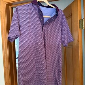Greyson Purple Patterned Polo Shirt